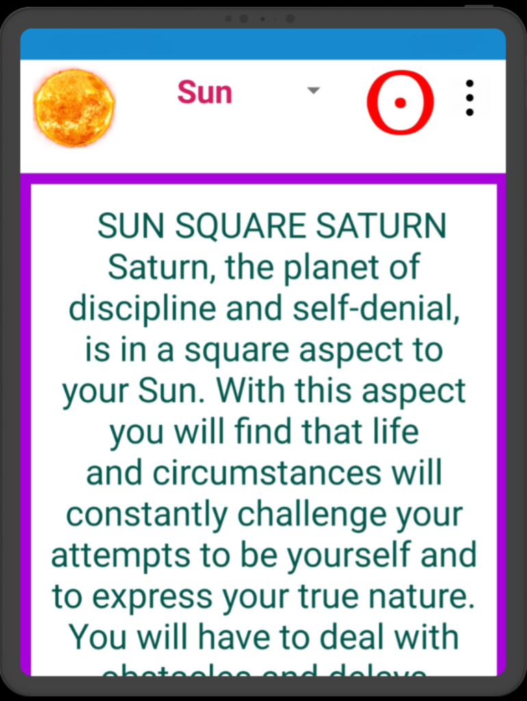 Daily Horoscope Natal Chart